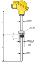 Temperature Sensor CTRN1 Series Aplisens